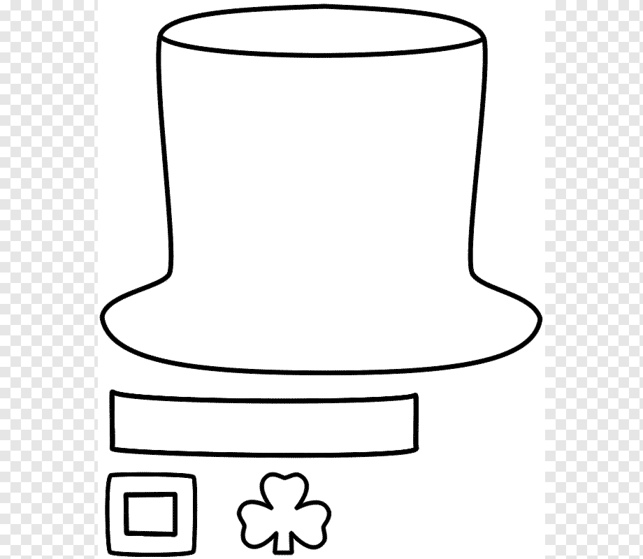 Printable Outline Leprechaun Hat Template