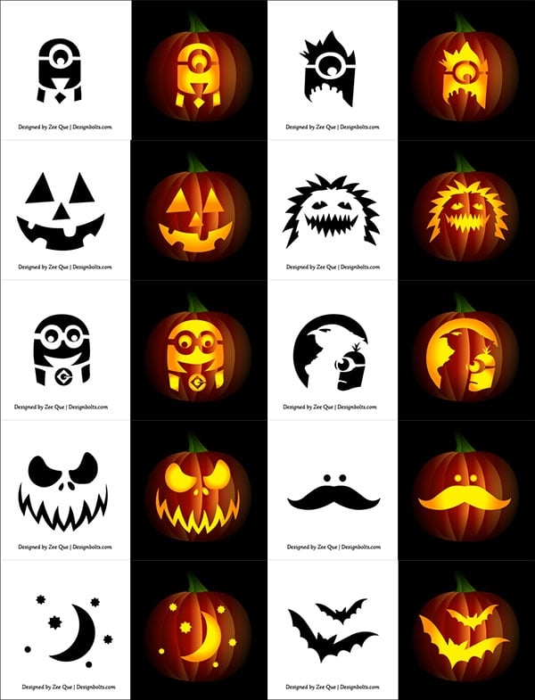 Printable Owl Pumpkin Carving Templates