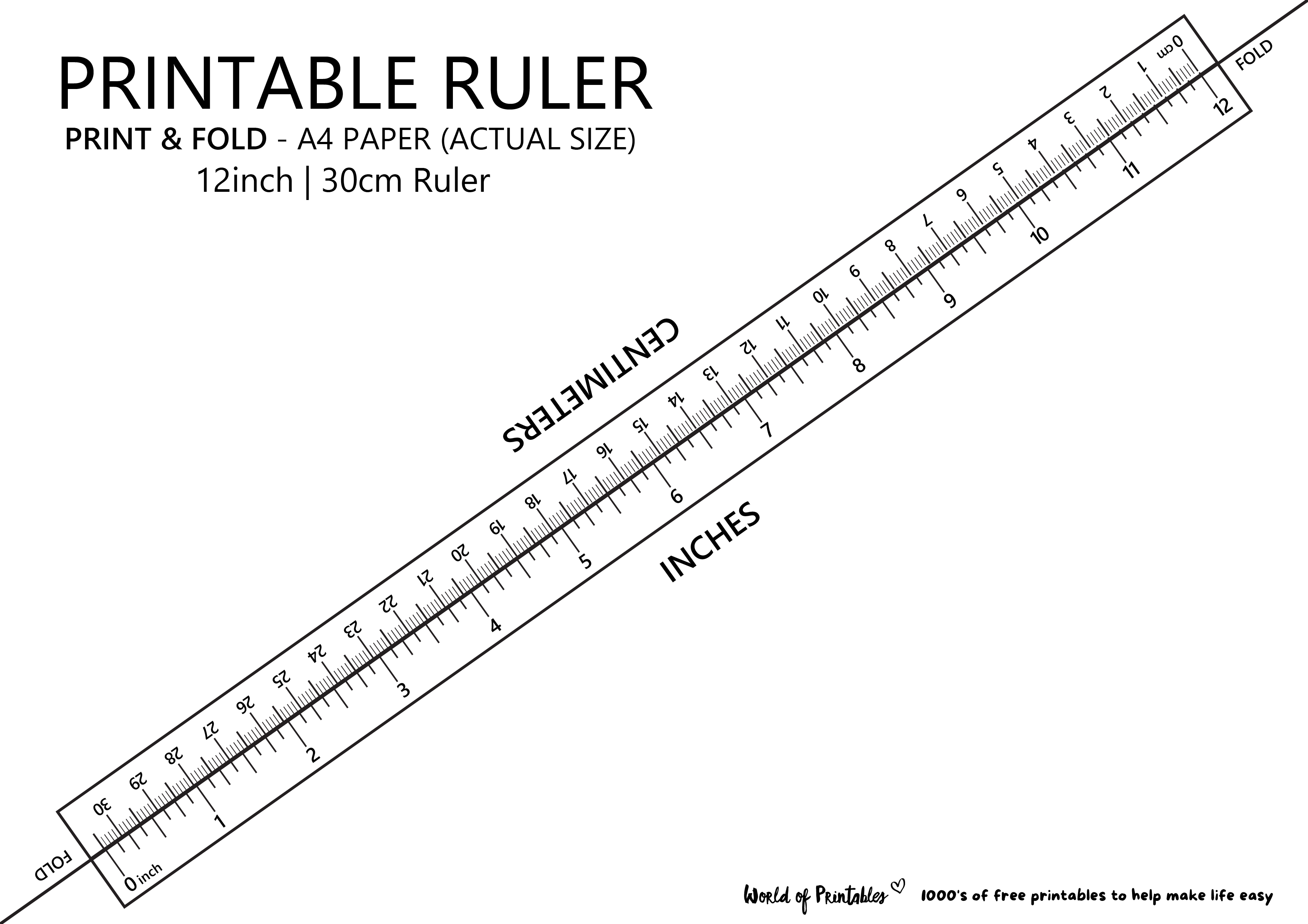 Printable Ruler Inches And Centimeters Actual Size