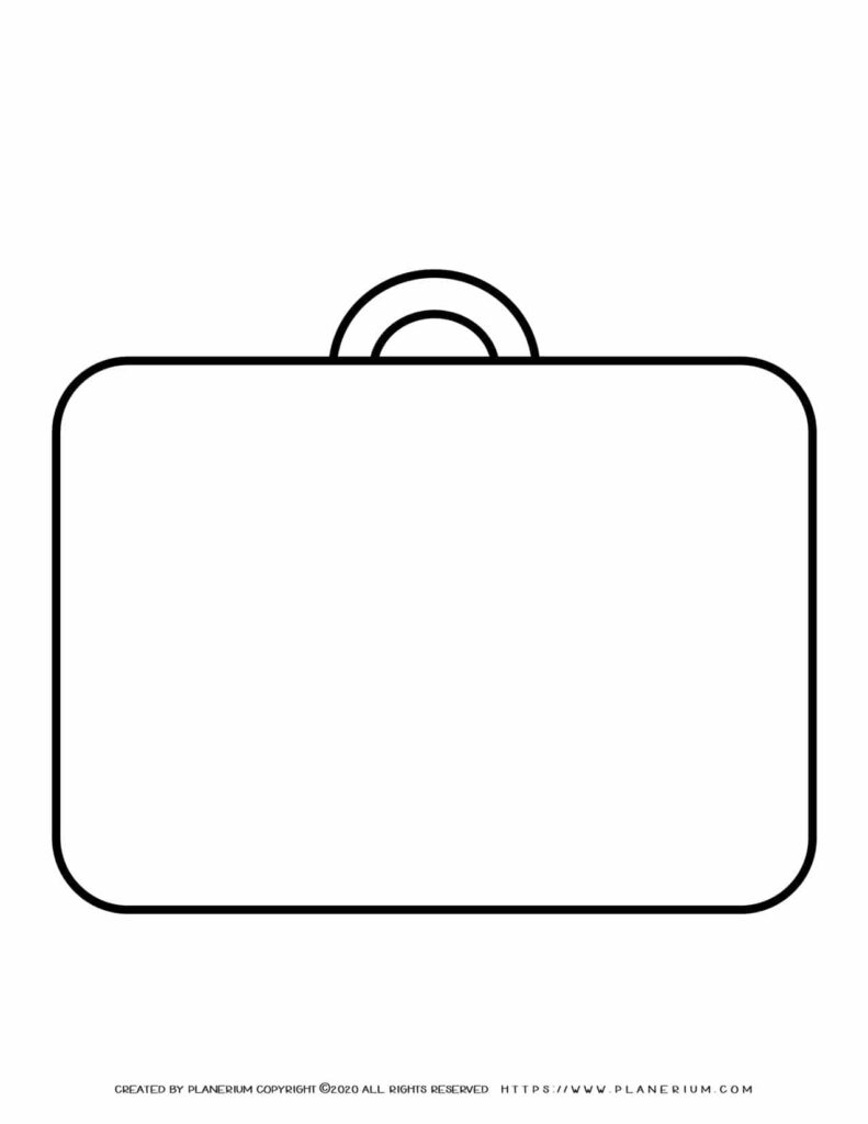 Printable Suitcase Template