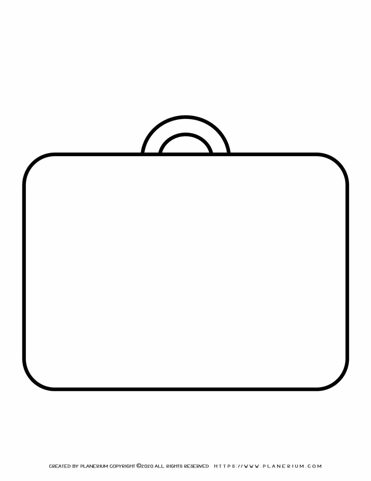 Printable Suitcase Template