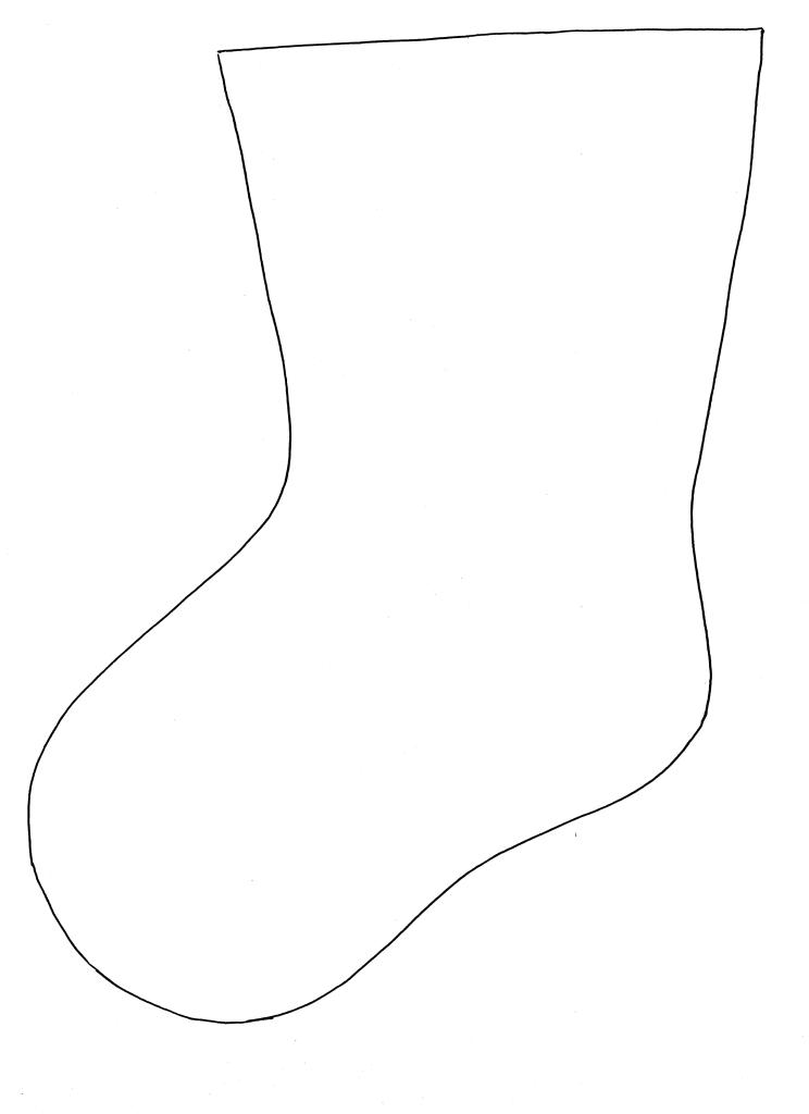 Printable Template Christmas Stocking Pattern