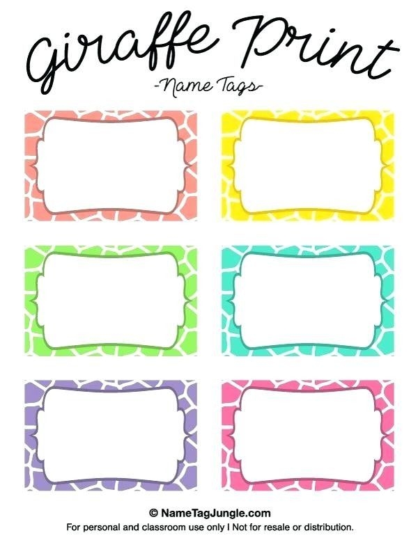 Printable Template Frame Label Nama