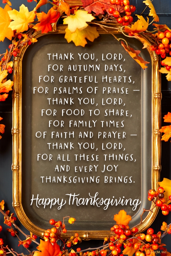 Printable Thanksgiving Day Prayers