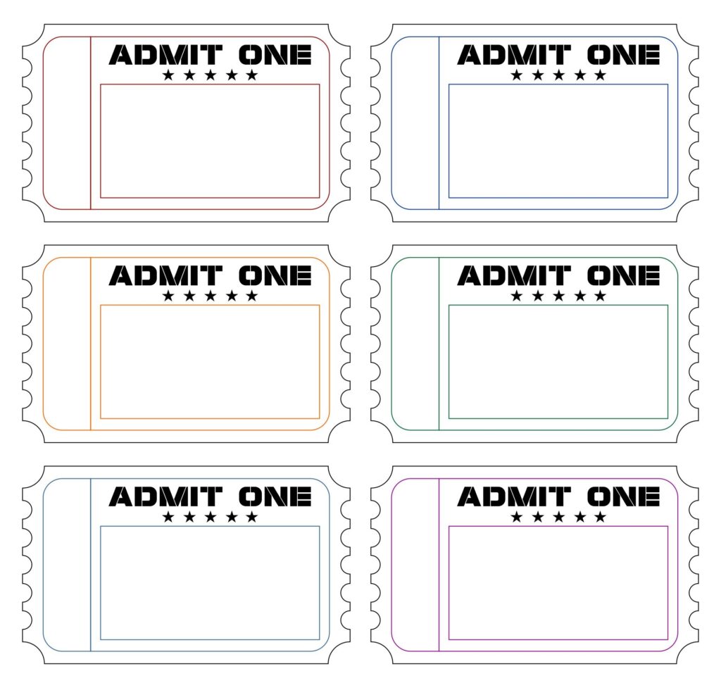 Printable Ticket Templates Free