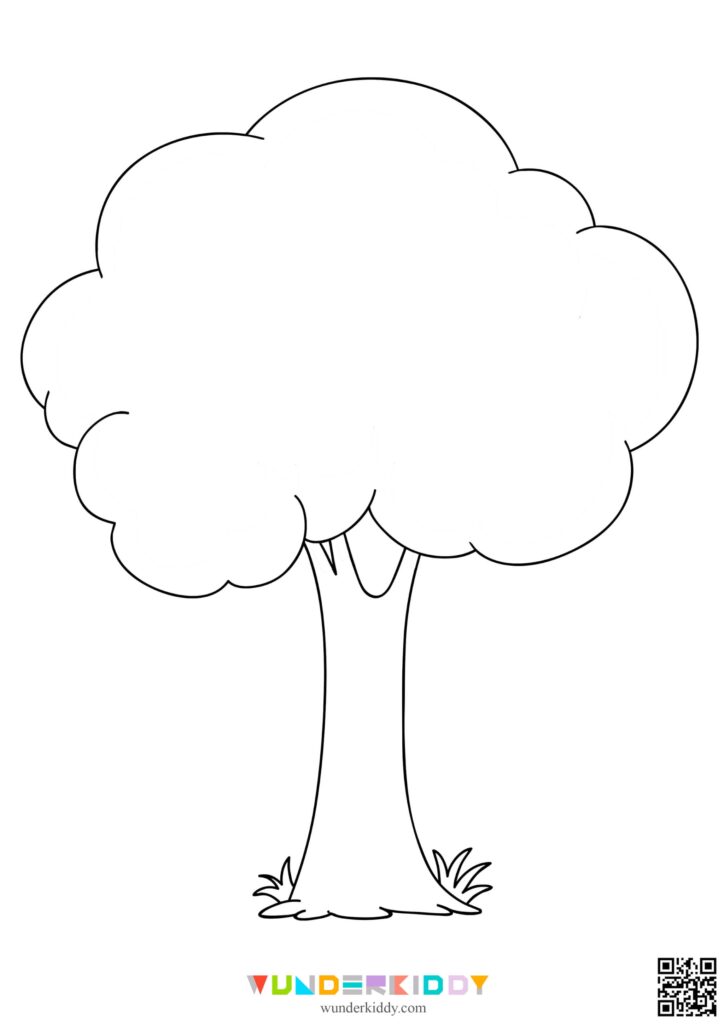 Printable Tree Template For Craft And Coloring Pages For Kids NBKomputer