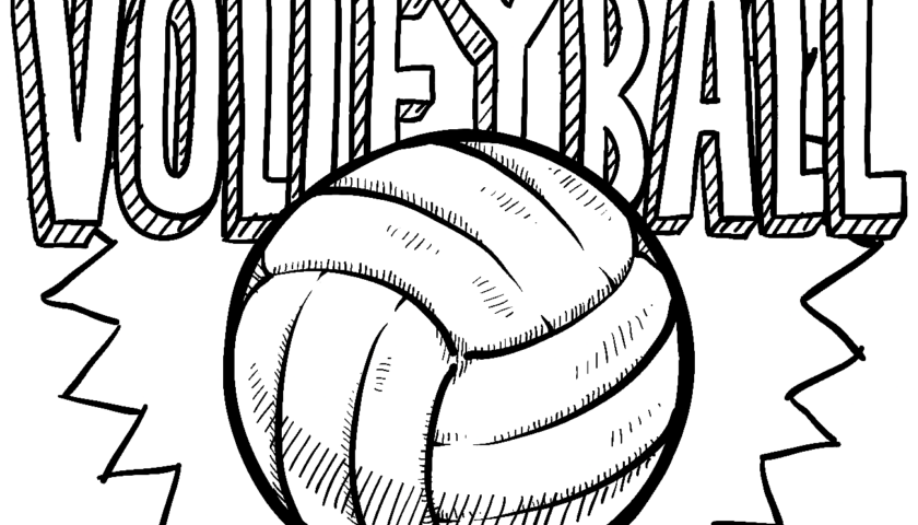 Printable Volleyball Coloring Page Free Printable Coloring Pages