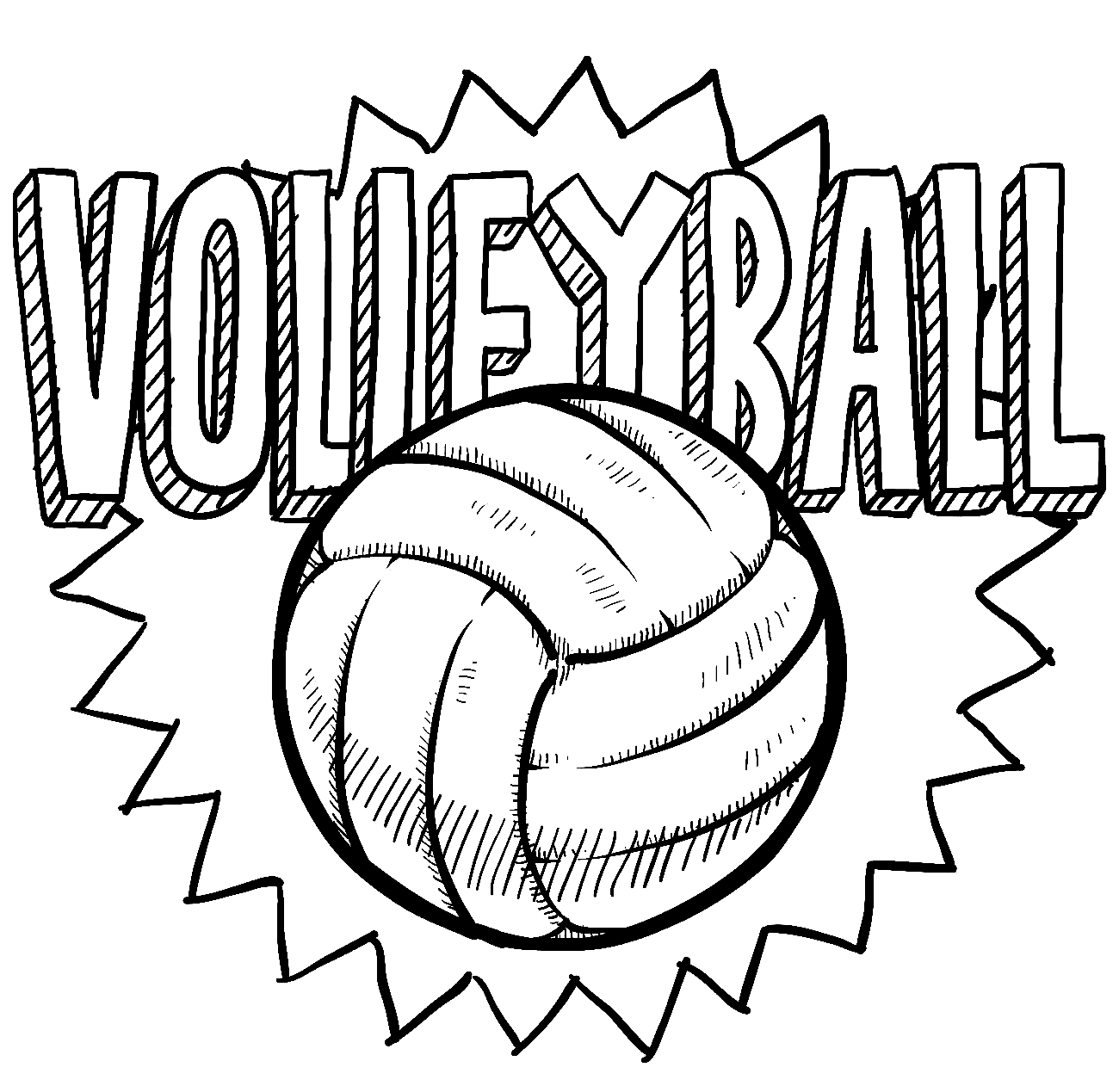 Printable Volleyball Coloring Page Free Printable Coloring Pages