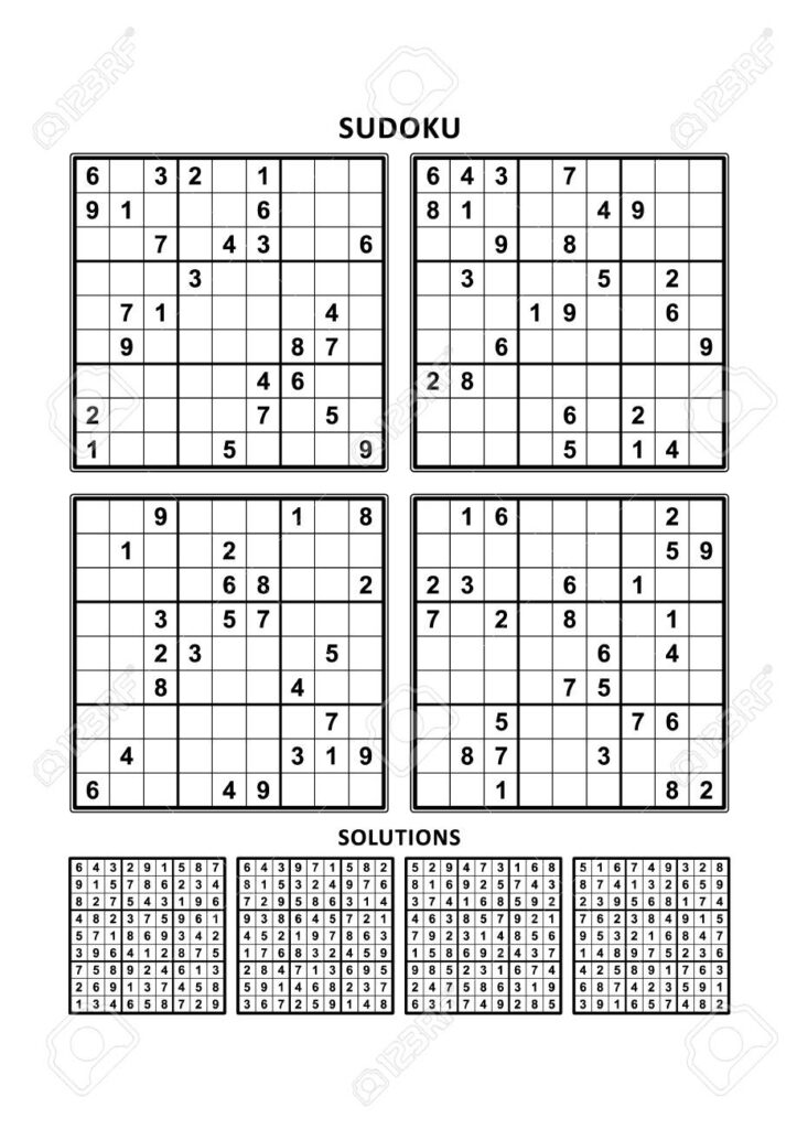 Sudoku Printable 4 Per Page