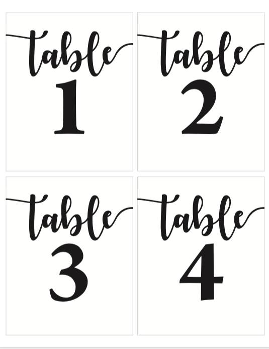 Template Free Printable Table Numbers 1 40