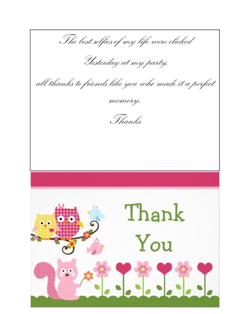 Thank You Card Template Free Printable