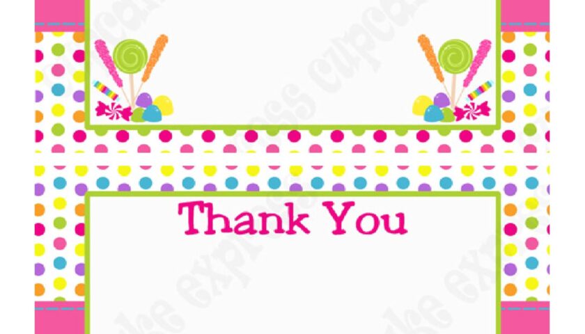 Thank You Template Printable