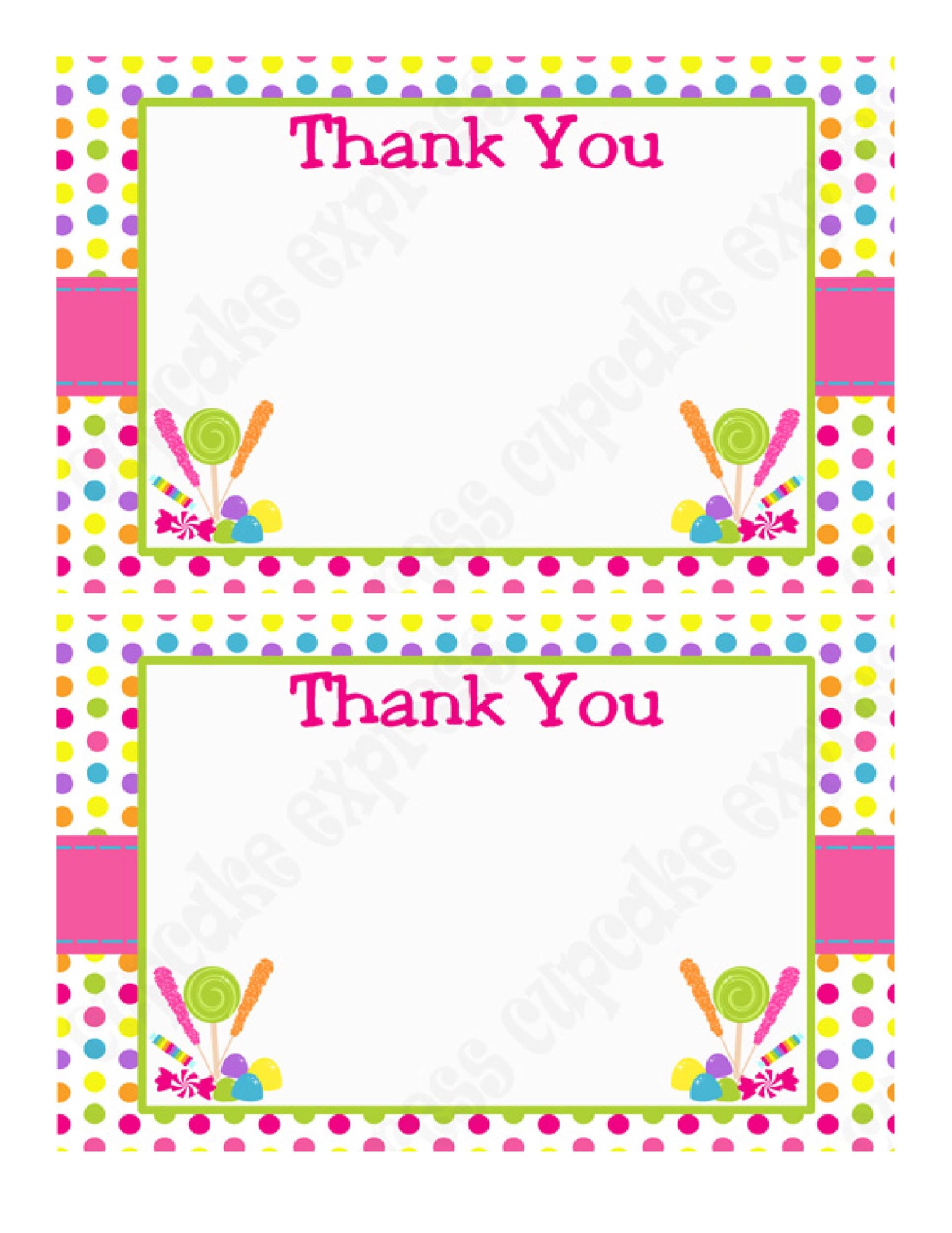 Thank You Template Printable