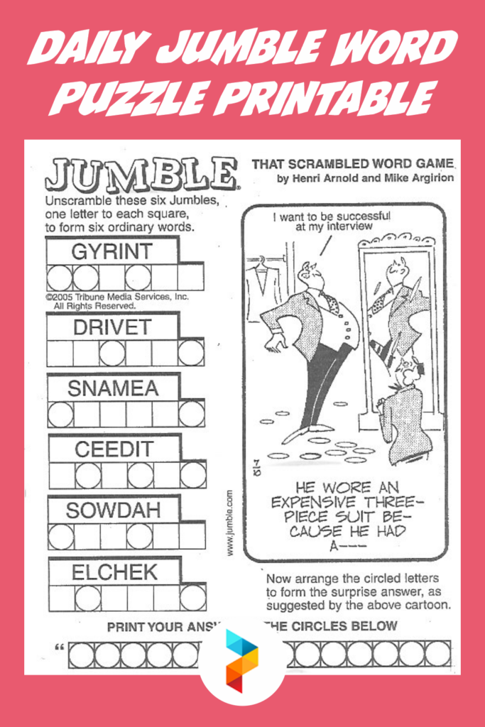 Today s Jumble Printable