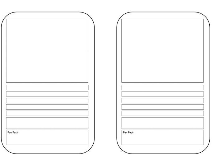 Top Trump Template Teaching Resources