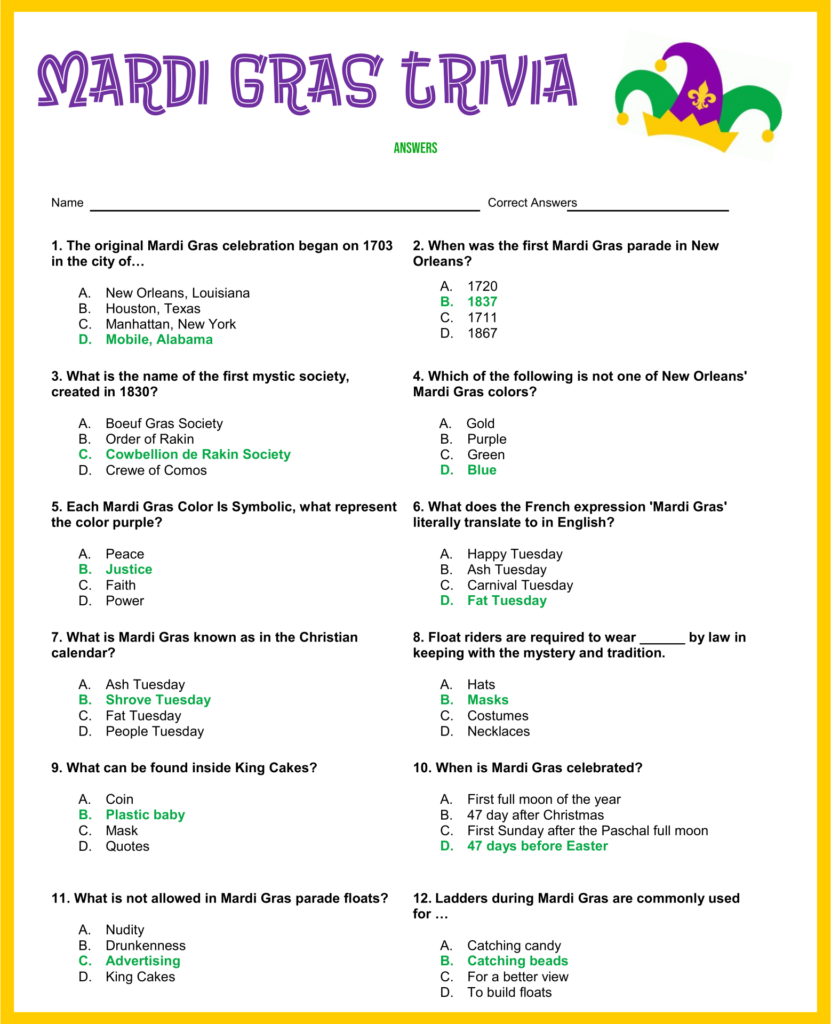 Trivia Questions And Answers 10 Free PDF Printables Printablee