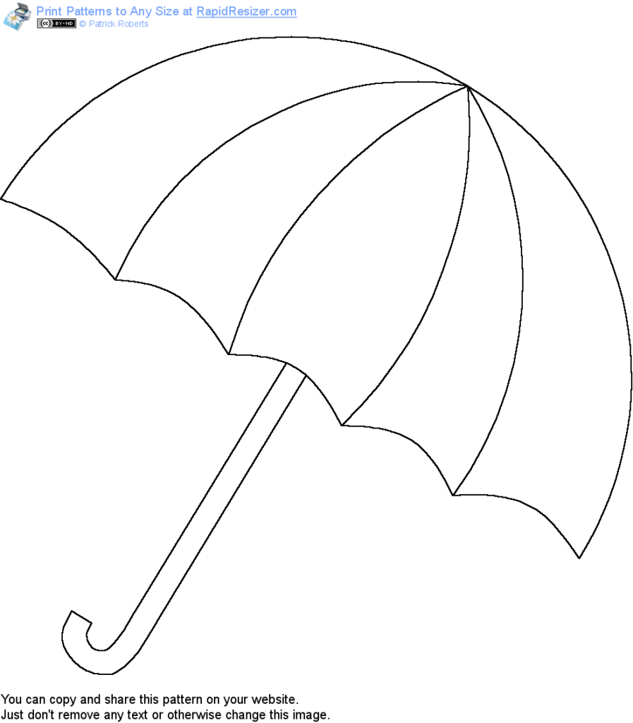 Umbrella Template Printable