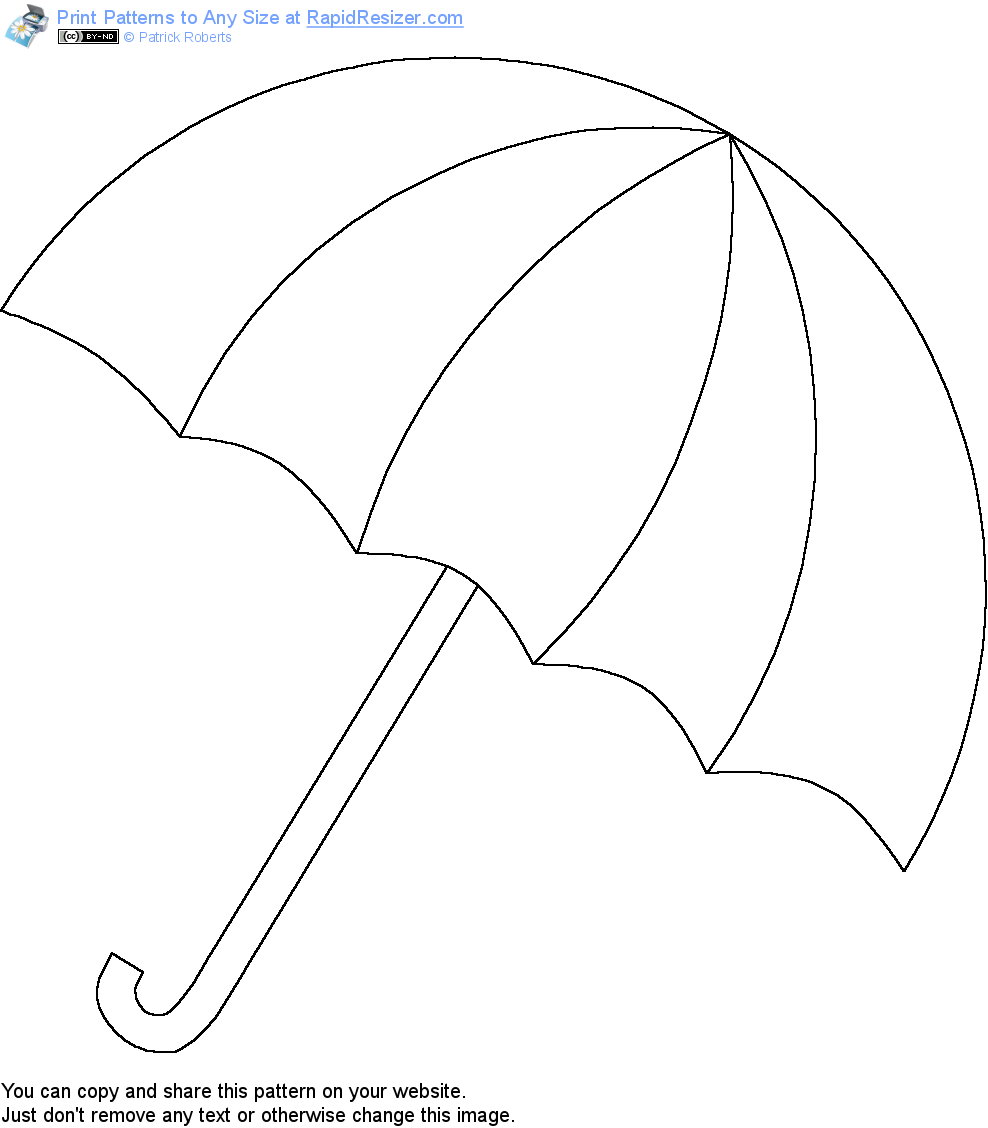 Umbrella Template Printable