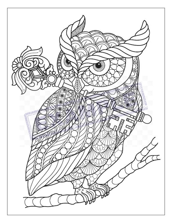 Unique Detailed Coloring Pages PDF 21 Full 8x11 Etsy