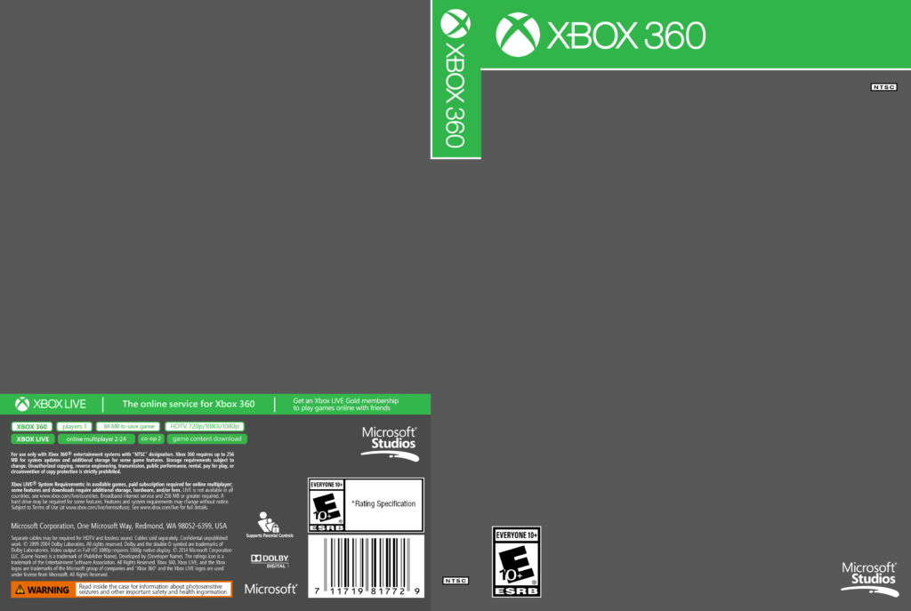 Xbox 360 Cover Template By ETSChannel On DeviantArt