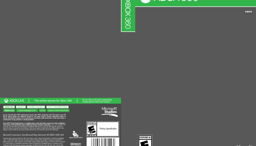 Xbox 360 Cover Template By ETSChannel On DeviantArt