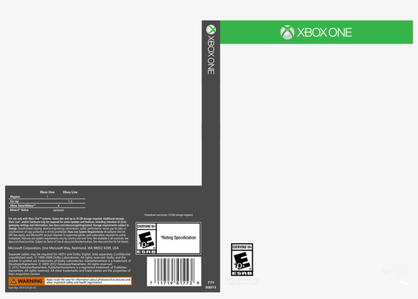 Xbox Game Cover Template