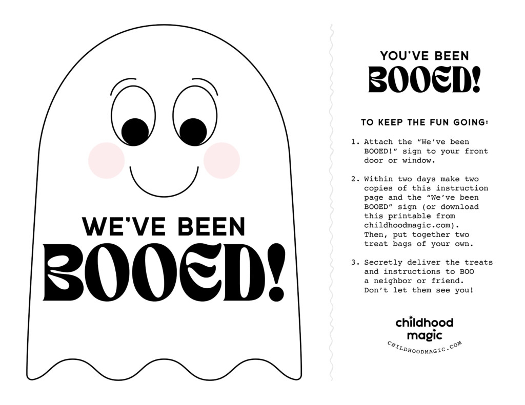 You ve Been Booed Free Printable Childhood Magic