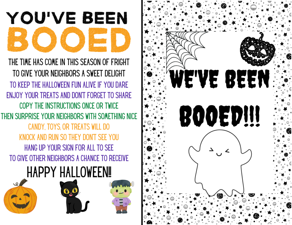 You ve Been Booed Free Printable Poem And Sign Lola Lambchops