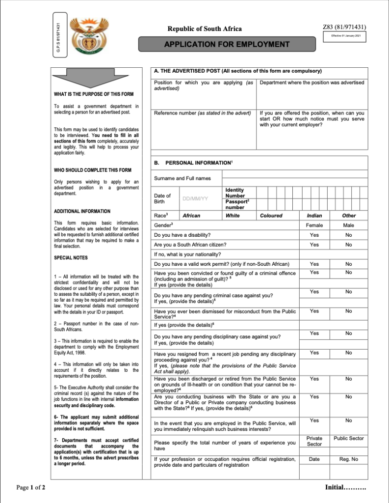 Z83 Form 2025 Bird Marlee