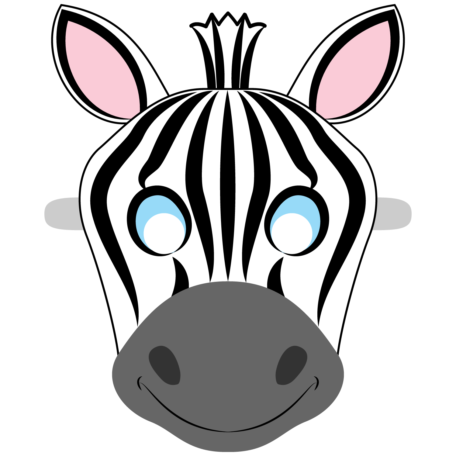 Zebra Mask Template Free Printable Papercraft Templates