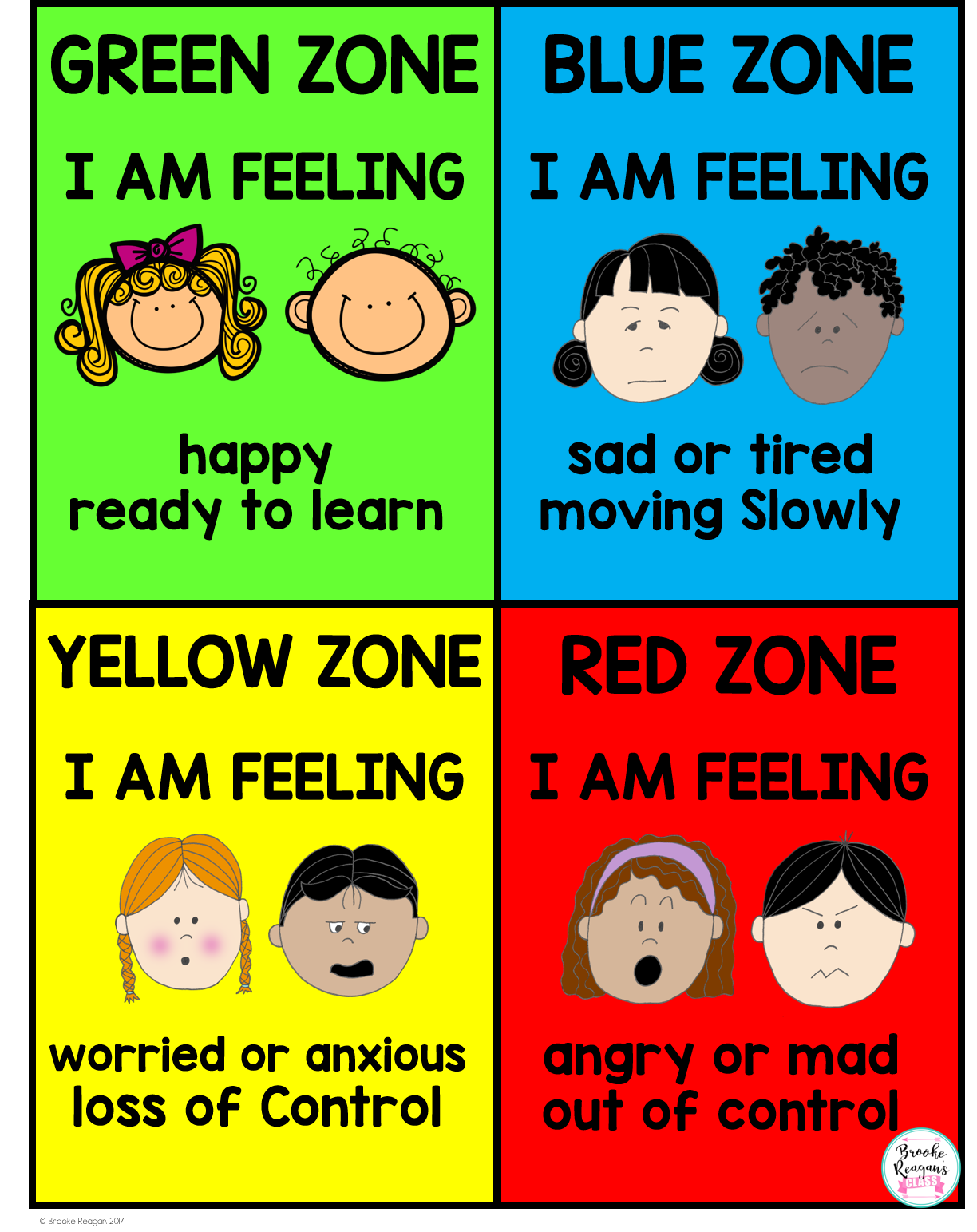 Zones Of Regulation Free Printables